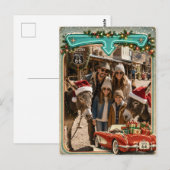 Persoonlijke Route 66 kerstgroet Briefkaart (Voorkant / Achterkant)