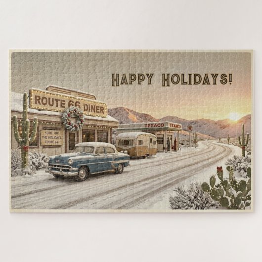 Persoonlijke Route 66 Vakantie Uitdaging Legpuzzel (Horizontaal)