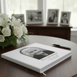 Persoonlijke rouwfoto voor een funeralmemorial gastenboek