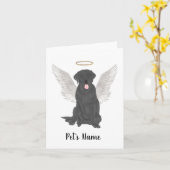 Persoonlijke rouwkaart voor Black Lab Kaart (Gele Bloem)