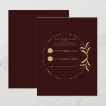 Persoonlijke Royal Deep Burgundy RSVP-kaart
