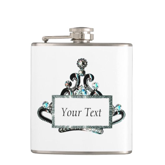 Persoonlijke "Royal Tiara"-fles Heupfles (Voorkant)