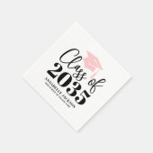Persoonlijke Roze Afstudeerceremonie Servet (Hoek)