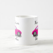 Persoonlijke Roze Auto Rijbewijs Nieuw Koffiemok (Center)