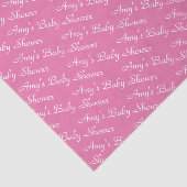 Persoonlijke Roze Baby Borrel Tegel Tissuepapier (Detail)