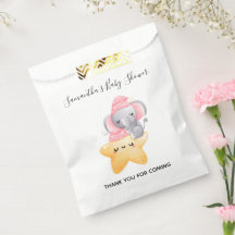 Persoonlijke Roze Baby Olifant Baby Shower