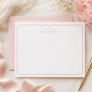 Persoonlijke Roze Baby Shower Notitiekaarten Notitiekaartje