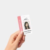 Persoonlijke Roze BedrijfsIdentiteitskaart van de  Badge (Handheld)