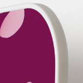 Persoonlijke Roze Bloemblaadjes Monogram Pickleball Paddle (Links Detail)