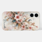 Persoonlijke roze bloemen Case-Mate iPhone case (Achterkant (horizontaal))