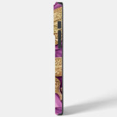Persoonlijke Roze Bloemen Gouden Vlinders Naam Case-Mate iPhone Case (Achterkant / Links)