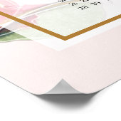 Persoonlijke roze bloemen kalender poster (Hoek)