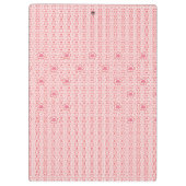 Persoonlijke Roze Bloemenseinrichtings Klembord vo (Achterkant)