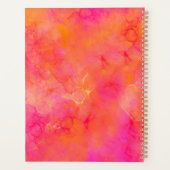 Persoonlijke Roze Bloemige Pop Art Planner (Achterkant)