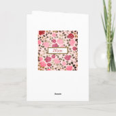 Persoonlijke Roze Bloemige Verjaardag Kaart (Achterkant)