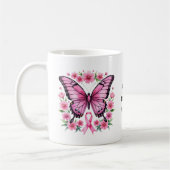 Persoonlijke Roze Borstkanker Bewustzijn Koffiemok (Links)