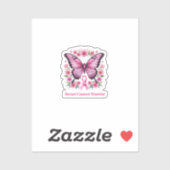 Persoonlijke Roze Borstkanker Bewustzijn  Sticker (Vel)