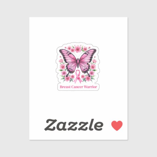 Persoonlijke Roze Borstkanker Bewustzijn Sticker (Vel)