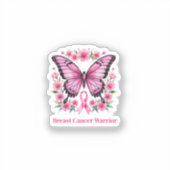 Persoonlijke Roze Borstkanker Bewustzijn Sticker (Voorkant)