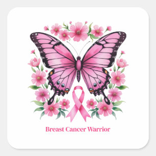 Persoonlijke Roze Borstkanker Bewustzijn  Vierkante Sticker