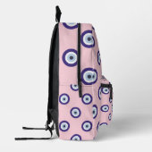 Persoonlijke Roze Boze Oog Patroon Cadeaus Met Naa Bedrukte Rugzak (Links)