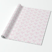 Persoonlijke Roze Bruid- en Bruidegom Hart Charms Cadeaupapier (Uitgerold)