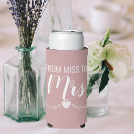 Persoonlijke Roze Bruidsfeest Miss tot Mevrouw Seltzer Blikjeskoeler