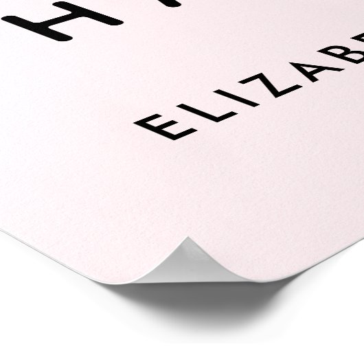 Persoonlijke Roze Bruidsfeest Toekomstige Mrs Poster (Hoek)