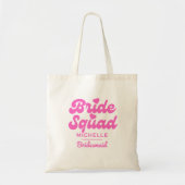 Persoonlijke Roze Bruidsgezelschap Henparty Tote Bag (Voorkant)