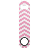 PERSOONLIJKE ROZE CHEVRON FLESOPENER SPEED FLESSENOPENER (Achterkant)