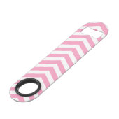 PERSOONLIJKE ROZE CHEVRON FLESOPENER SPEED FLESSENOPENER (Achterkant Gekanteld)