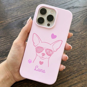 Persoonlijke Roze Chihuahua Hoesje voor Hond Moede iPhone 16 Pro Hoesje