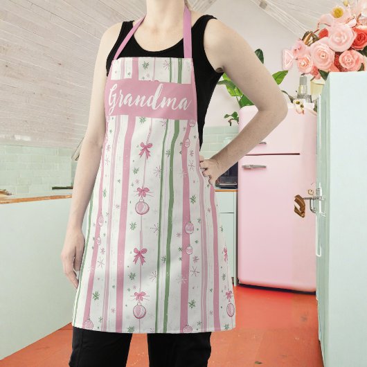 Persoonlijke Roze Coquette Oma Schort