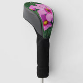 Persoonlijke Roze Cosmos Bloemen Golfheadcover (Schuin)