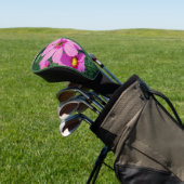 Persoonlijke Roze Cosmos Bloemen Golfheadcover (Insitu)