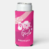 Persoonlijke Roze Cowgirl Let's Go Girls Seltzer Blikjeskoeler (Seltzer Achterkant)