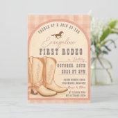 Persoonlijke Roze Cowgirl Rodeo Westerne Verjaarda Kaart (Staand voorkant)