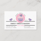 Persoonlijke Roze Cupcake Bakkerij Visitekaartje (Voorkant)