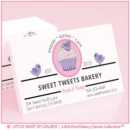 Persoonlijke Roze Cupcake Bakkerij Visitekaartje
