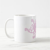 Persoonlijke Roze Cute Nummer Pi Mok (Links)