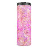 Persoonlijke roze dinosaur verbergen thermosbeker (Achterkant)