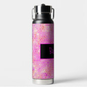 Persoonlijke roze dinosaur verbergen waterfles (Voorkant)