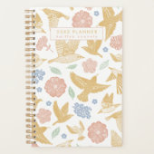 Persoonlijke Roze en Gouden Weerkijk School Weekka Planner (Voorkant)