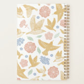 Persoonlijke Roze en Gouden Weerkijk School Weekka Planner (Achterkant)