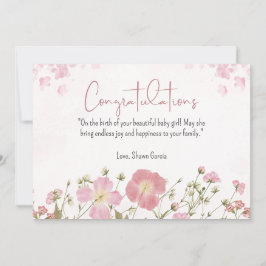 Persoonlijke Roze en Groene Aquarel Baby Shower