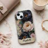 Persoonlijke Roze en Paarse Pioenrozen Case-Mate iPhone Case