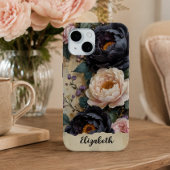 Persoonlijke Roze en Paarse Pioenrozen Case-Mate iPhone Case