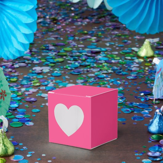 Persoonlijke Roze Favorietendozen – Hart 2x2x2 Sti Bedankdoosjes (Feest)