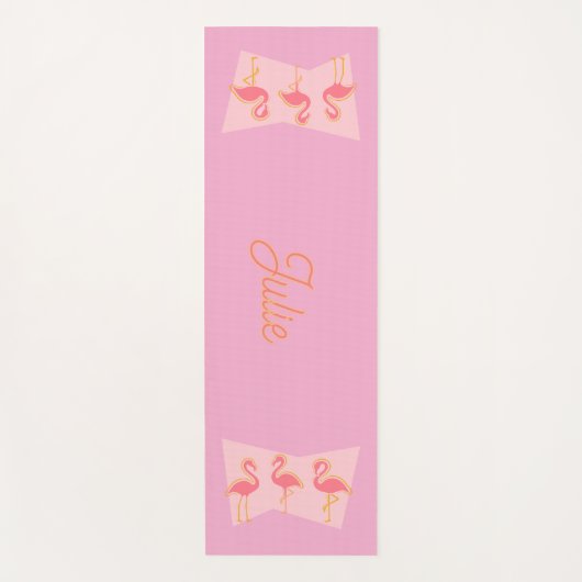 Persoonlijke Roze Flamingo MCM Yoga Mat (Voorkant)