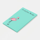 Persoonlijke Roze Flamingo Post-it-blokjes Cadeau Post-it® Notes (Schuin)